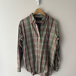 Ralph Lauren COTTON Green Plaid Shirt